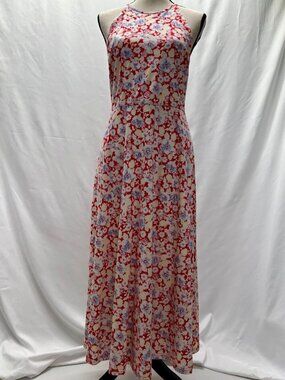 Chaps NWT Floral Halter Midi Dress Size M Cottage, Vacation